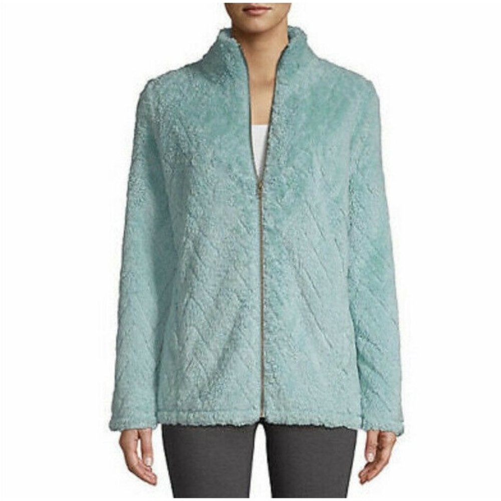St. Johns Bay NWT Plush Womens Jacket Fuzzy